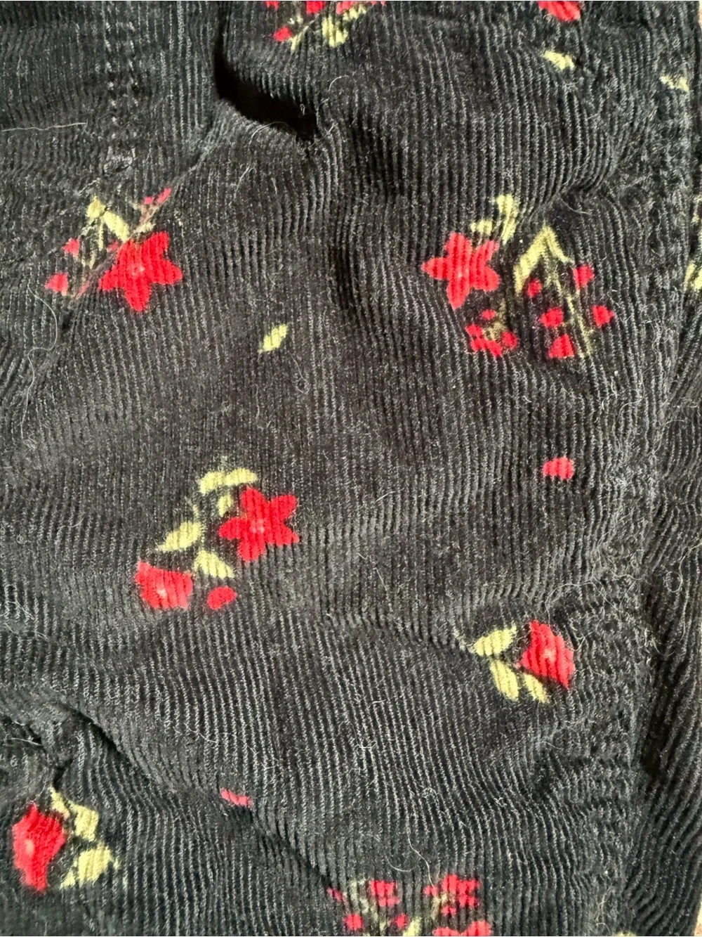 OshKosh B'gosh Black Floral Corduroy Baby Overalls 3M